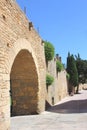 Rustic ancient city walls in Alcudia, Mallorca, Spain Royalty Free Stock Photo