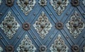 Rustic ancient doors pattern medieval repetitive ornaments Royalty Free Stock Photo