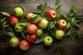 Fresh Apples on Wood