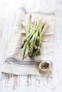 Rustic Asparagus bunch with string