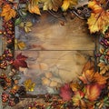 Rustic Autumn Frames for Small Business Saturday Royalty Free Stock Photo