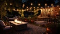 rustic back yard lighting Royalty Free Stock Photo