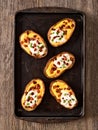 Rustic baked potato skin