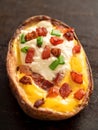 Rustic baked potato skin