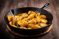 Rustic baked potatoes with herbs