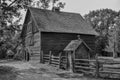 A Rustic Barn in Black and White