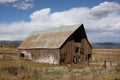 Rustic Barn in Colorado on a Cool Cloudly Day Royalty Free Stock Photo