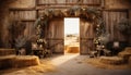Rustic barn decor brings nature indoors with old fashioned charm generated by AI Royalty Free Stock Photo