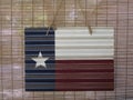 Rustic Barn With Texas Flag close up Outdoors Royalty Free Stock Photo