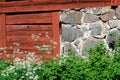 Rustic barn wall