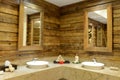 Rustic bathroom interior Royalty Free Stock Photo