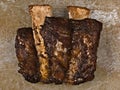 Rustic bbq beef short rib Royalty Free Stock Photo