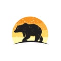 Rustic bear silhouette Logo Inspiration