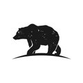 Rustic bear silhouette Logo Inspiration