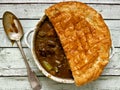 Rustic beef steak potpie Royalty Free Stock Photo