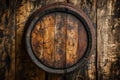 Rustic Beer wood barrel cask. Generate Ai Royalty Free Stock Photo