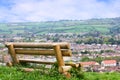 A rustic bench overlooking Bath