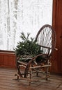 Rustic Bent Willow Chair Royalty Free Stock Photo