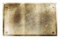 Rustic brass metal sign texture Royalty Free Stock Photo