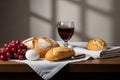 Easter Last Supper Elements Still Life Royalty Free Stock Photo