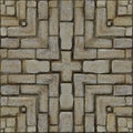 Rustic Brick Mosaic Pattern