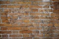 Rustic brick wall background tetxture in different shades of red and orange. Royalty Free Stock Photo
