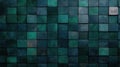 Rustic Brick Wall with Dark Green Colorful Painted Texture - Architecture Background Banner Template Royalty Free Stock Photo