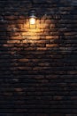 Rustic Brick Wall with Light Perfect as a Backdrop or Background Royalty Free Stock Photo