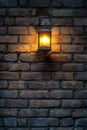 Rustic Brick Wall with Light Perfect as a Backdrop or Background Royalty Free Stock Photo