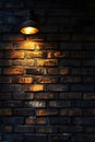 Rustic Brick Wall with Light Perfect as a Backdrop or Background Royalty Free Stock Photo