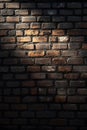Rustic Brick Wall with Light Perfect as a Backdrop or Background Royalty Free Stock Photo