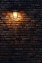 Rustic Brick Wall with Light Perfect as a Backdrop or Background Royalty Free Stock Photo