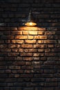 Rustic Brick Wall with Light Perfect as a Backdrop or Background Royalty Free Stock Photo