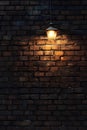 Rustic Brick Wall with Light Perfect as a Backdrop or Background Royalty Free Stock Photo