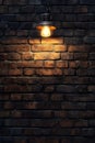 Rustic Brick Wall with Light Perfect as a Backdrop or Background Royalty Free Stock Photo