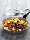 Rustic british oxtail stew Royalty Free Stock Photo