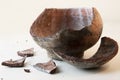 Rustic broken clay pot Royalty Free Stock Photo