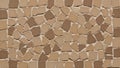 Rustic Brown and Beige Mosaic Tile Texture Royalty Free Stock Photo