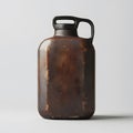 Rustic Brown Growler with Black Handle bottle container Royalty Free Stock Photo