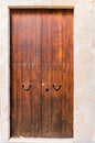 Rustic brown mediterranean wood front door