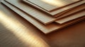 Rustic Brown Paper Stack on Table Royalty Free Stock Photo