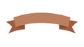 Rustic Brown Ribbon Banner Vector Element, vector design Generative AI Royalty Free Stock Photo