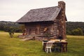 Rustic Cabin Fall Outdoor Dinner Party Royalty Free Stock Photo