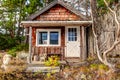 Rustic cabin in the Gulf Islands off the shores of Vancouver Island