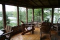 Rustic Cabin Porch with Lake View