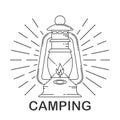 Rustic camping lantern Royalty Free Stock Photo