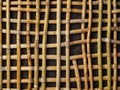 Rustic Cane Mesh Detailed Bamboo Fiber Weaving Background Texture Generative using Ai