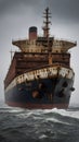 Rustic Cargo container transport ship vessel Royalty Free Stock Photo