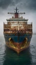 Rustic Cargo container transport ship vessel Royalty Free Stock Photo