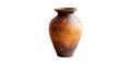 Rustic Ceramic Vase With Earthy Tones. Decorative Home Accent For Interior Design Isolated On Transparent Background Royalty Free Stock Photo